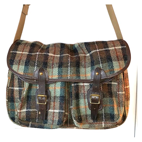 Harris Tweed Handbags - HARRIS TWEED PLAID MESSENGER BAG